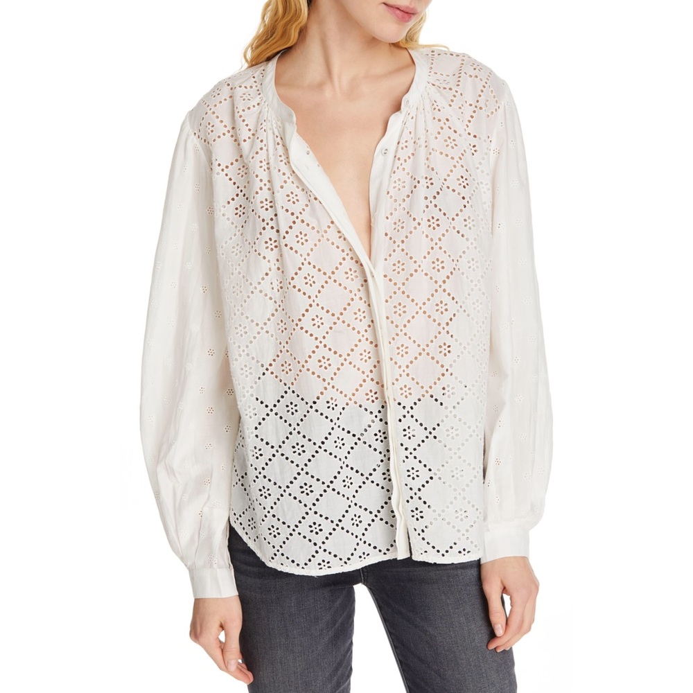 NWT Joie Janah B Broderie Anglaise Top